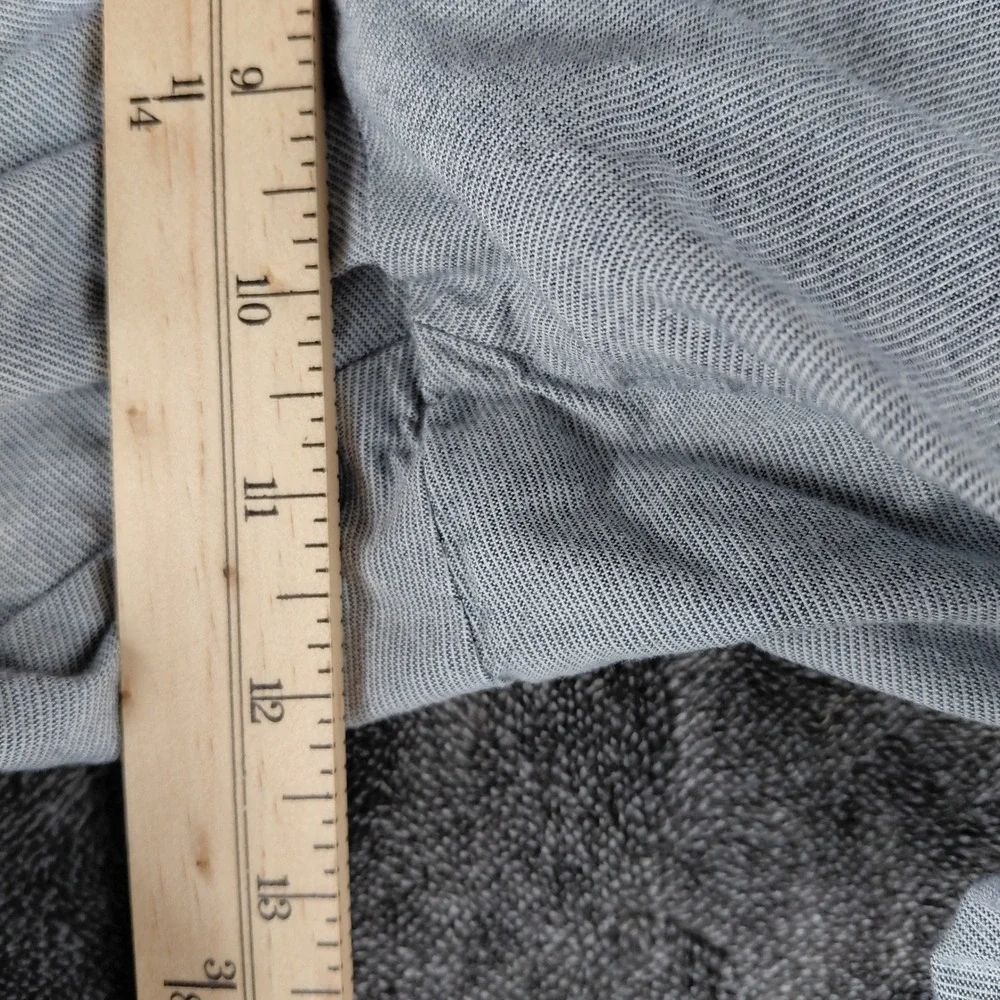 Banana Republic Mens 33 Blue Gray Micro Stripe Cotton Flat Front‎ Shorts